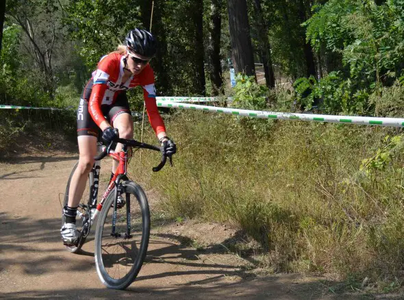 Denmark's Margriet Kloppenburg charging to the win. © Cyclocross Magazine