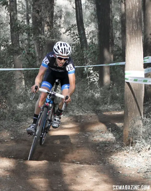 Raleigh's Steve Fisher finished sixth with a strong second half. Elite Men, Qiansen Trophy UCI C2 Cyclocross Event. © Cyclocross Magazine Raleigh's Steve Fisher finished sixth with a strong second half. Elite Men, Qiansen Trophy UCI C2 Cyclocross Event. © Cyclocross Magazine