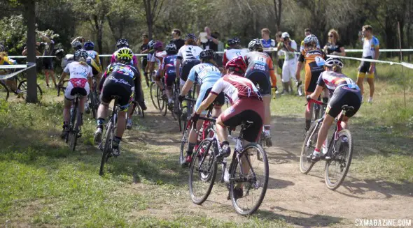 The start of the women's race - Qiansen Trophy UCI C2 Cyclocross Event. © Cyclocross Magazine