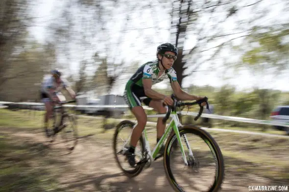 Carter leading Makgill in chase - Qiansen Trophy UCI C2 Cyclocross Event. © Cyclocross Magazine