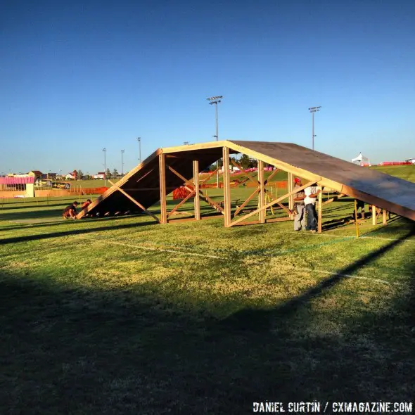 Course setup for CrossVegas 2013. © Cyclocross Magazine