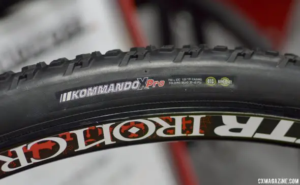 Kenda's new Kommando X Pro tubeless-ready cyclocross tire. © Clifford Lee / Cyclocross Magazine