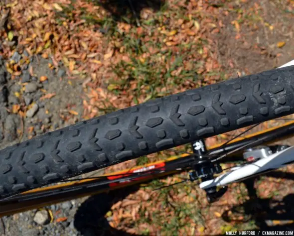 Myerson's prototype Vittoria XG tires. © Cyclocross Magazine
