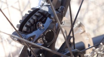 Shimano's new R785 hydraulic disc brake for Di2 levers - the brake of Lars van der Haar this season. © Cyclocross Magazine