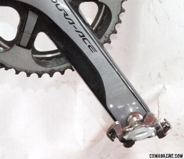 Sven Nys' prototype pedal features gram-saving cutaways and a low profile. © Cyclocross Magazine
