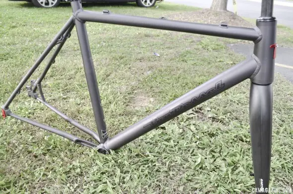 Almost looks like titanium - 2014 Van Dessel Aloominator cyclocross frame. © Cyclocross Magazine