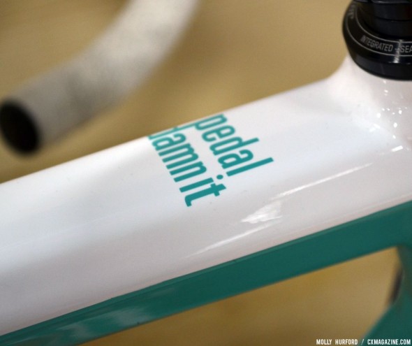 In case you needed motivation, Niner has it on the head tube. © Cyclocross MagazineIn case you needed motivation, Niner has it on the head tube. © Cyclocross Magazine