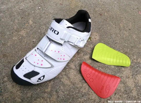 Different inserts for the Women's Giro Sica MTB Shoe. © Cyclocross Magazine