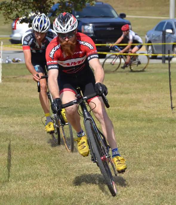 Racers round the course at Oktoberfest CX. © Trish Albert