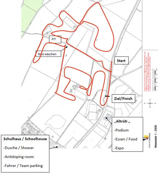 2014 UCI Masters Cyclocross World Championships course map. 