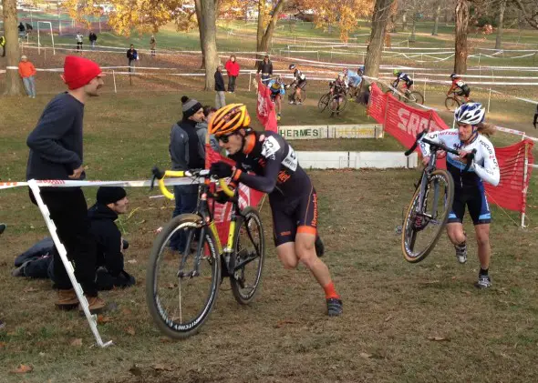 The Elite Men battle the barriers. © Anne Rock