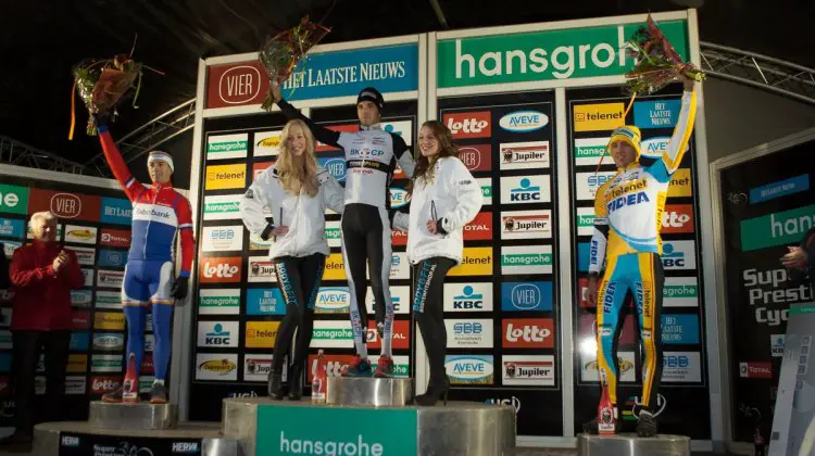 Niels ALBERT, Lars VAN DER HAAR, Tom MEEUSEN at the 2013 Superprestige in Gieten. © Thomas van Bracht / Cyclocross Magazine