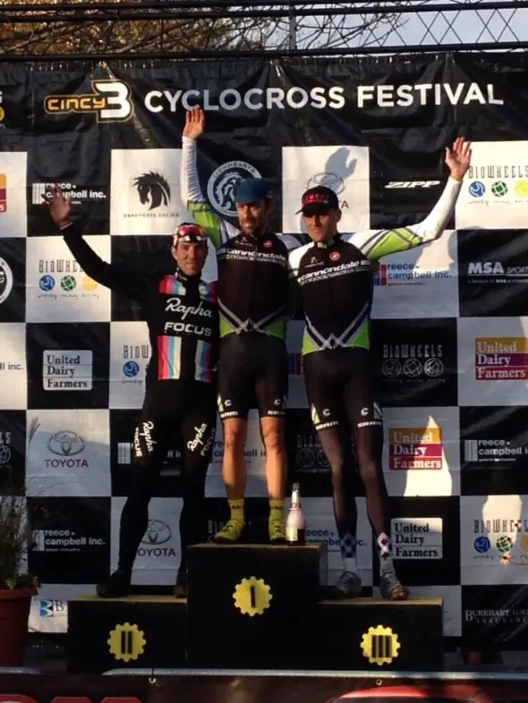 Men's Elite Podium at Cincy3 Day. © Joe Bellante