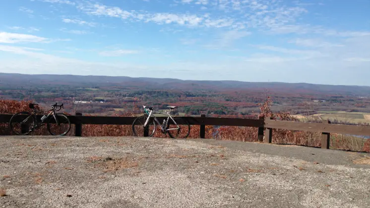 Despite being a solo racer, sometimes Mike mixes fun with training, like this ride up to the top of Mount Tom with friends in Massachusetts. © Cyclocross Magazine