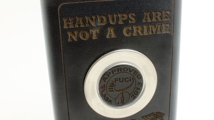 Handups are not a crime - cyclocross flask. © Cyclocross Magazine