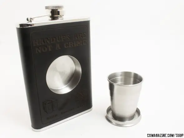 Handups are not a crime - cyclocross flask. © Cyclocross Magazine