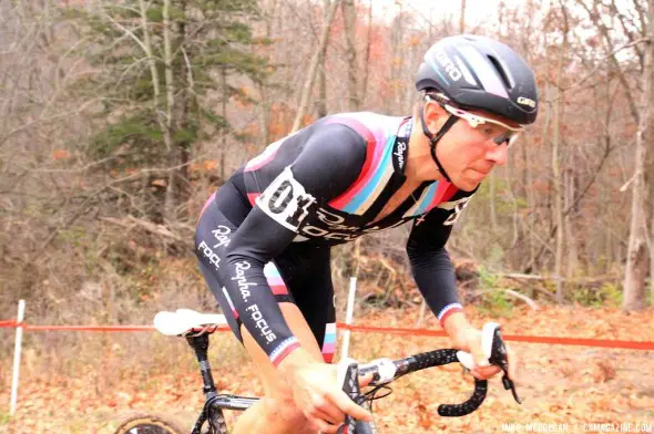 Powers makes a move  on Day 2 of Jingle Cross Rock. © Michael McColgan