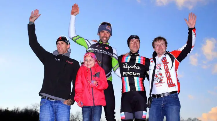 The men's podium on the last day of Jingle Cross Rock 2013. © Mike McColgan