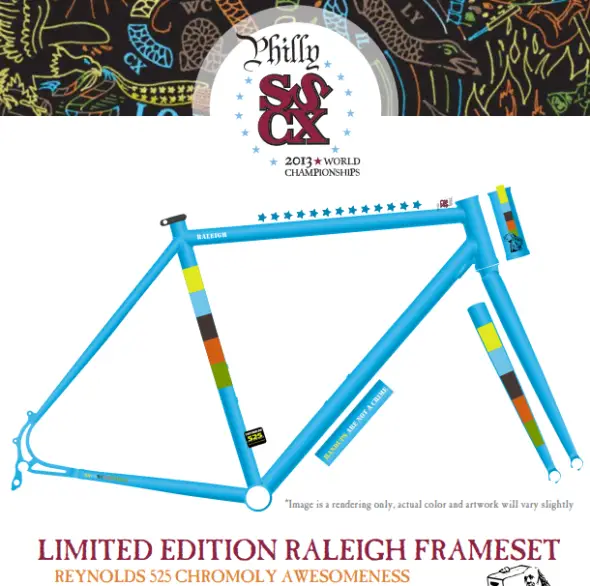 Raleigh has released its 2013 SSCXWC Limited Edition steel singlespeed-ish frameset. 