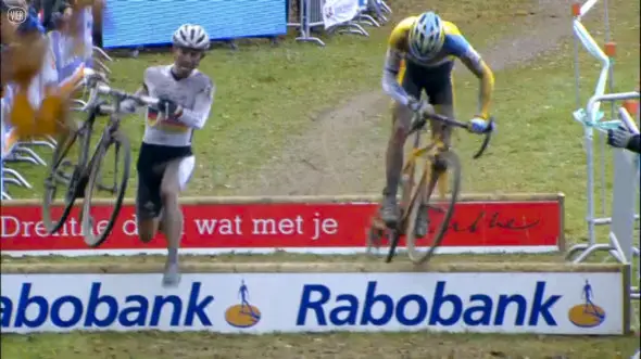 Video: 2013 Superprestige Gieten men's race: Meeusen and Walsleben race for third. 