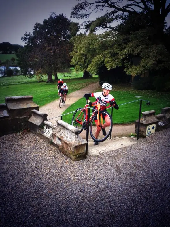 Alison Sarmiento tests the course at Ripley Castle. © Steve Smales