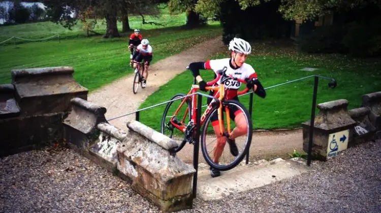 Alison Sarmiento tests the course at Ripley Castle. © Steve Smales