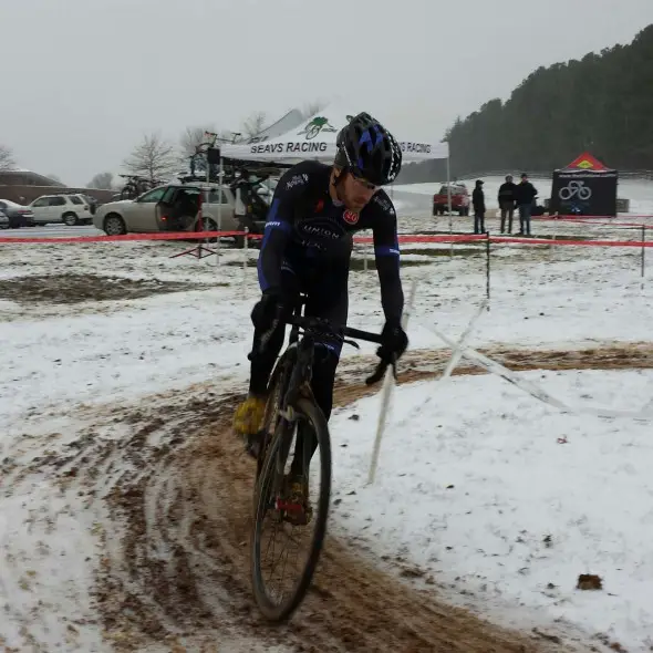 Greg Wittwer (C3-Twenty20 Cycling Co.) on his way to the win at the Super 8 season finale. © Neil Schirmer