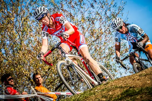 Rachel Lloyd and Nicole Duke were this close most of the weekend. © Philip Beckman / PB Creative