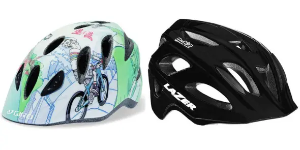 Giro Rascal and Lazer Nut'z kid's bike helmets. 