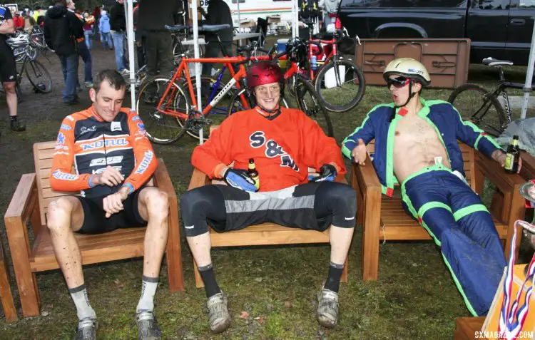 Trebon happy he does not have to wear a Speedo or tattoo. SSCXWC 2007. © Cyclocross Magazine