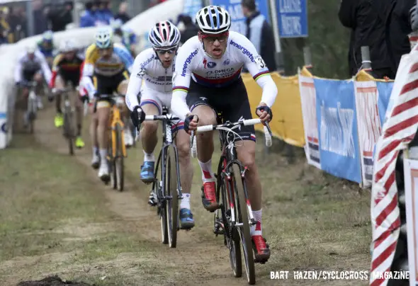 Zdenek Stybar at the front of the 2013 Heusden-Zolder World Cup.  © Cyclocross Magazine