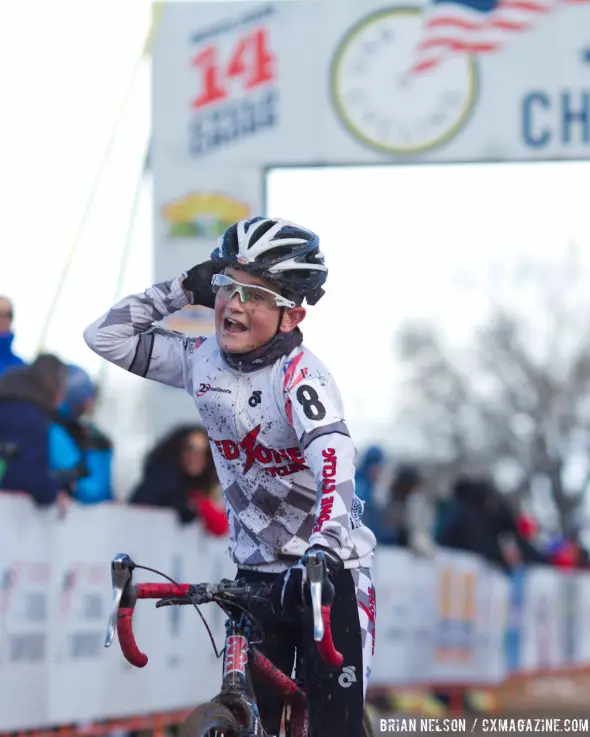 Paul Haley (Red Zone Cycling took the gold in the 9-10 race. ©Brian Nelson