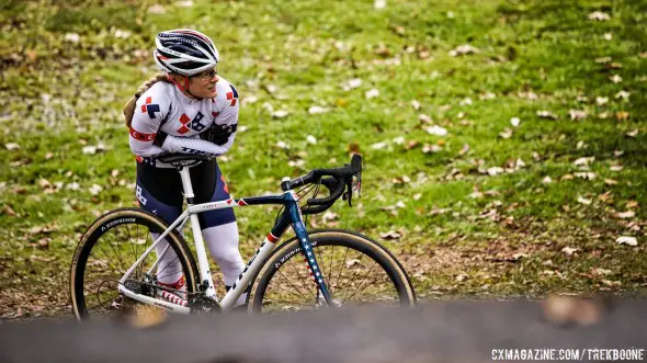 Katie Compton wondering if the IsoSpeed decoupler will be the key to toppling Mariane Vos this year. photo: Trek