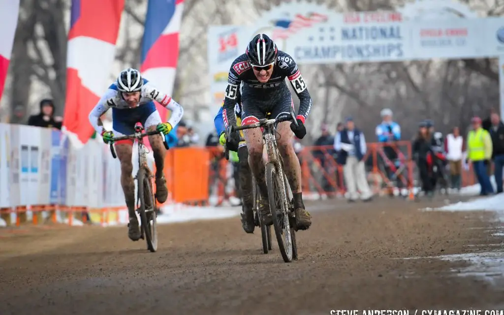 Brady Kappius outkicks the chase group for silver. © Steve Anderson