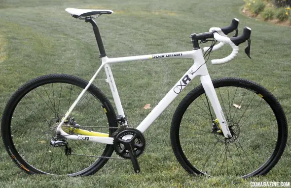 Boardman Bikes' CXR 9.4 carbon cyclocross bike with Shimano R785 Di2 / hydraulic disc brakes. © Cyclocross Magazine