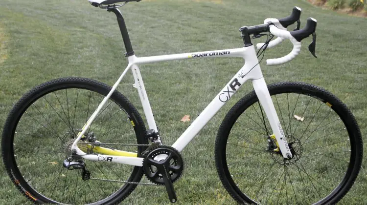 Boardman Bikes' CXR 9.4 carbon cyclocross bike with Shimano R785 Di2 / hydraulic disc brakes. © Cyclocross Magazine