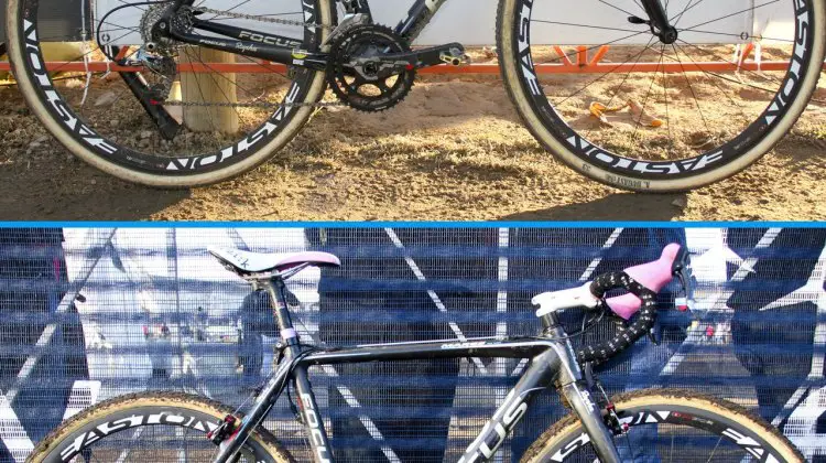 Jeremy Powers' National Championship-Winning Focus Mares Carbon Cyclocross Bke - 2014 (top) and 2012 (bottom)