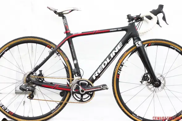 2014 Masters 30-34 National Champion Justin Lindine's Redline Conquest Team Disc cyclocross bike. © Cyclocross Magazine