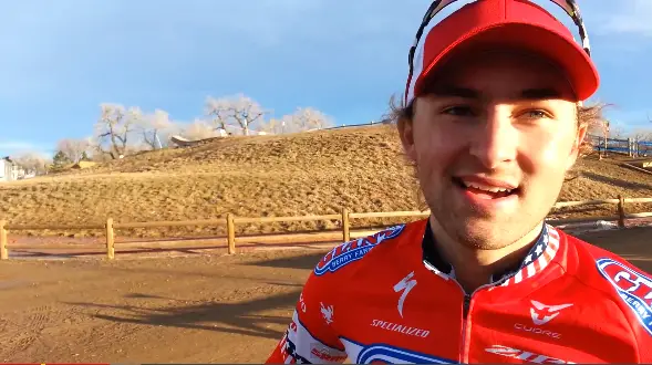 Cody Kaiser hopped the stairs at the 2014 Cyclocross National Champonships. © Cyclocross Magazine