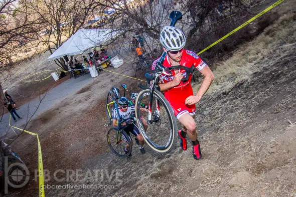 Ortenblad leads Brush and Siegle to the summit of Hart Park’s infamous run up. @ Philip Beckman / PB Creative