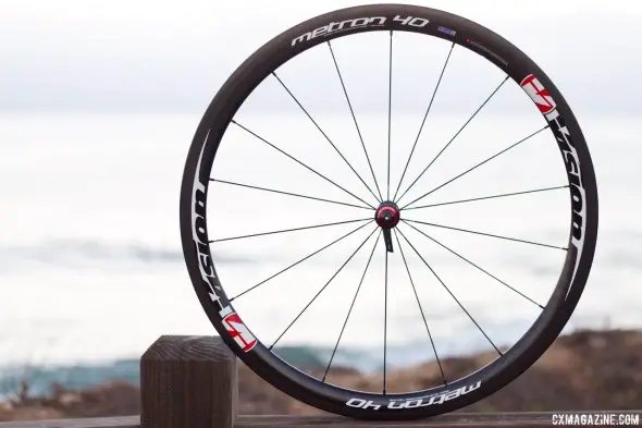 Vision Metron 40 tubular rim brake front wheel. © Cyclocross Ma