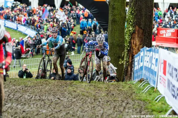 American fighting for a place among Belgians at Junior UCI Cyclocross World Championships - Hoogerheide. © Thomas Van Bracht