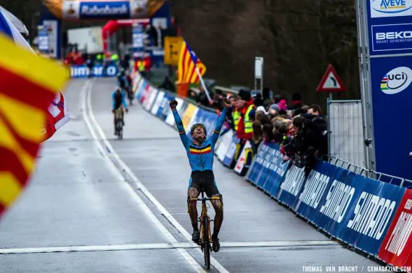 Thijs Aerts wins Junior UCI Cyclocross World Championships. © Thomas Van Bracht