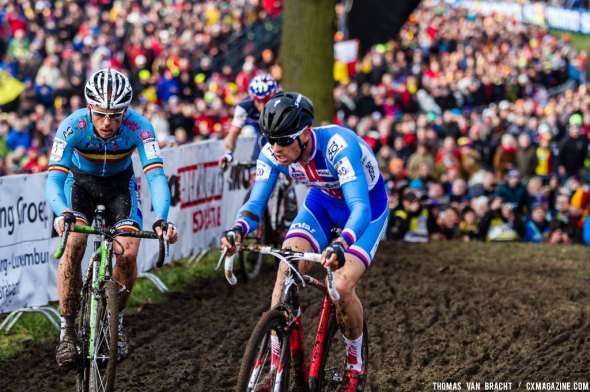 Two titans: Nys and Stybar at UCI World Championships of Cyclocross. © Thomas Van Bracht