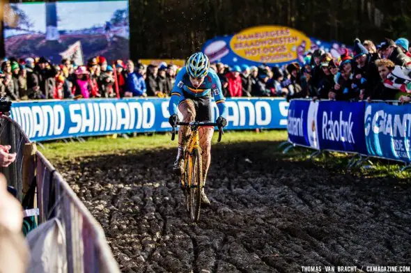 Staying smooth and upright in the mud at U23 UCI Cyclocross World Championships 2014? © Thomas Van Bracht
