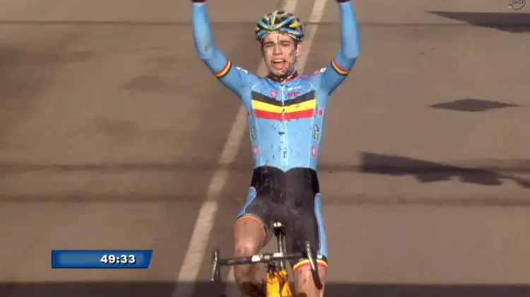 Wout Van Aert takes U23 win.