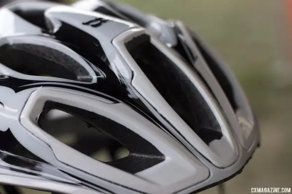 Kali Protectives' top-of-the-line $189 Maraka helmet, with SuperVent and Composite Fusion Plus technology, Winter Press Camp. © Cyclocross Magazine Kali Protectives' top-of-the-line $189 Maraka helmet, with SuperVent and Composite Fusion Plus technology, Winter Press Camp. © Cyclocross Magazine