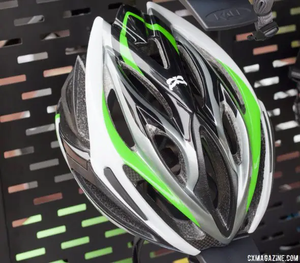 Kali Protectives mid-range Phenom helmet, at $159, adds SuperVent technology and a dial for fit. Winter Press Camp. © Cyclocross Magazine