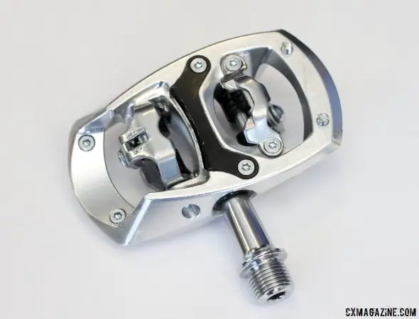 This is a prototype of iSSi's new trail version of their clipless pedal. © Cyclocross Magazine