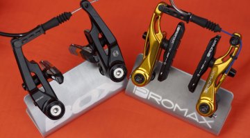 Box Components and Promax both offer mini V-brakes that work well on a cx bike, but some may want shorter pads for more fork leg clearance. © Cyclocross Magazine